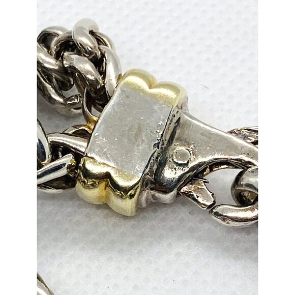 David Yurman Albion Double Chain Wheat Onyx Necklace Sterling Silver 925 14K 585 - Picture 13 of 16